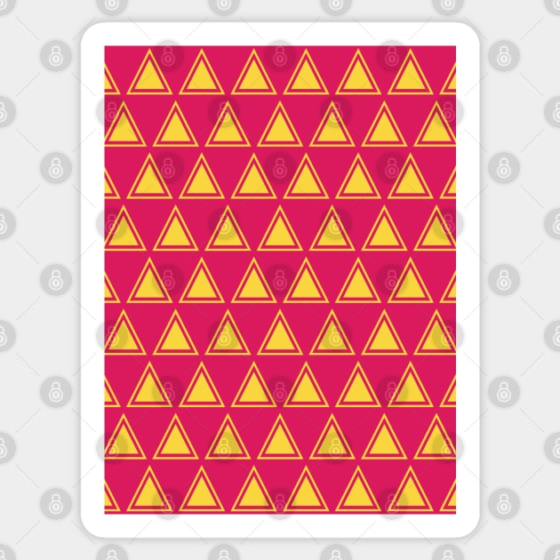 Pink and Yellow Triangle Seamless Pattern 010#001 Sticker by jeeneecraftz